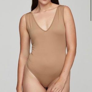 Marsté nude sleeveless tank bodysuit